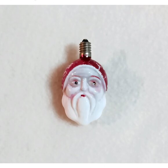 Antique Glass Santa Claus Christmas Light Bulb - UnTested Please Read - Picture 1 of 5